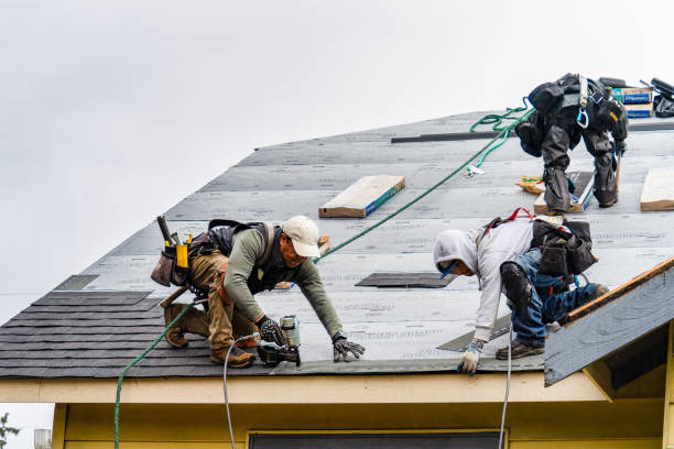 Professional Roofing technician working in Sharon, WI